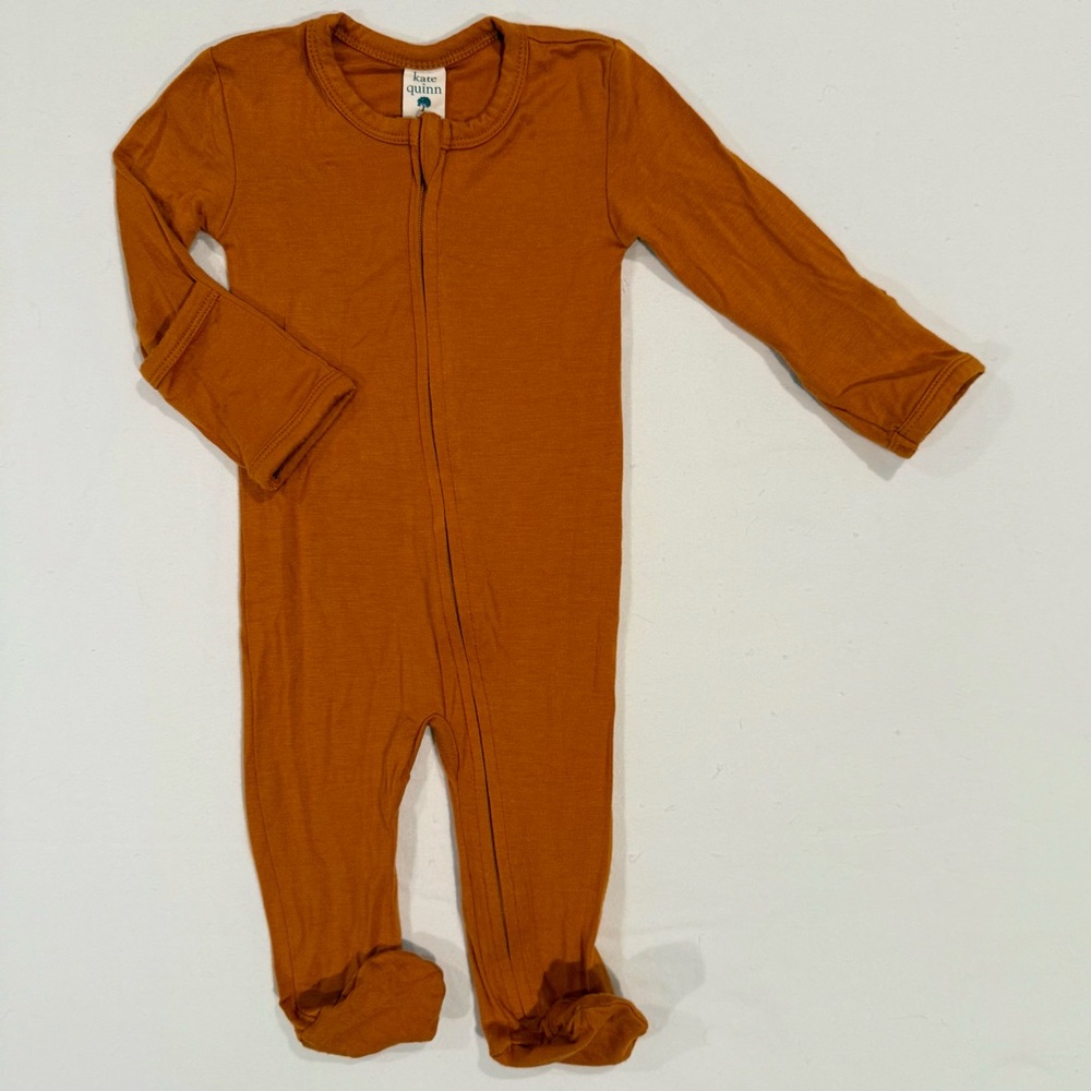 Kate Quinn Footie Boys 3-6M Girls Modal Sleeper Zipper Rust Pajamas PJs Summer